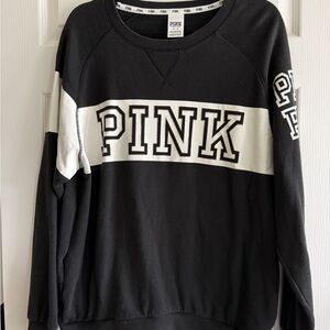 VS PINK Black&White Crewneck Sweatshirt with pockets, size M